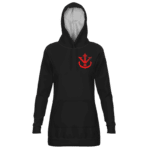 DBZ Saiyan Royal Family Symbol Minimalist Black Hoodie Dress