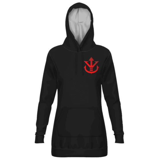 DBZ Saiyan Royal Family Symbol Minimalist Black Hoodie Dress