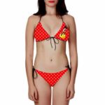 DBZ Son Goku Base Form Cute Red White Polka Dots Sexy Two Piece Bikini - front