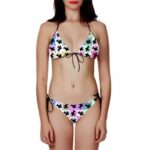 DBZ Son Goku Colorful Crossweave Pattern Cute Two Piece Bikini