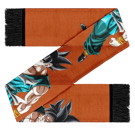 DBZ Son Goku Green Training Suit Dark Orange Wool Muffler