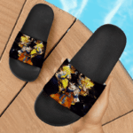 DBZ Son Goku Kakarot Super Saiyan Forms Fantastic Slide Sandals