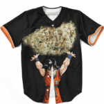 DBZ Son Goku Spirit Bomb Kush Nug Black Awesome Baseball Jersey