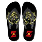 DBZ Son Goku Super Saiyan 3 Form Black Thong Sandals