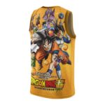 DBZ Super Characters Yellow Basketball Jersey