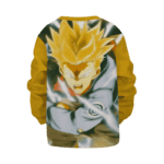 DBZ Super Saiyan Future Trunks Angry Yellow Kids Sweatshirt
