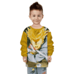 DBZ Super Saiyan Future Trunks Angry Yellow Kids Sweatshirt