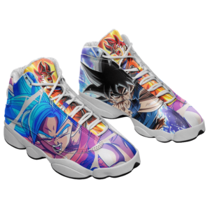 DBZ Super Saiyan Goku God Blue Ultra Instinct Basketball Shoes - Mockup 1