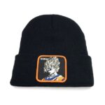 DBZ Super Saiyan Son Goku Stare Down Black Winter Beanie