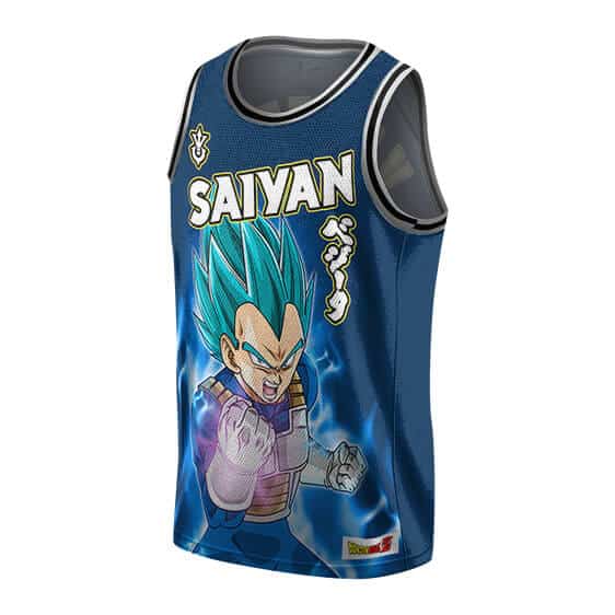 DBZ Super Saiyan Vegeta Blue Basketball Jersey