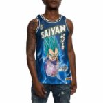 DBZ Super Saiyan Vegeta Blue Basketball Jersey