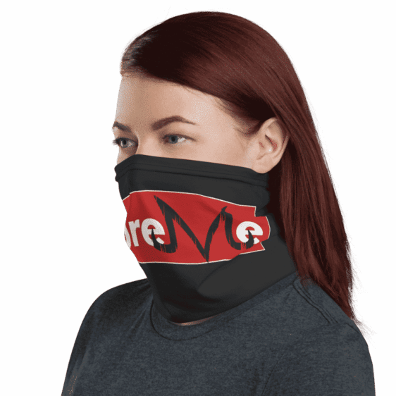 DBZ Supreme Majin Symbol Black Face Covering Neck Gaiter