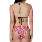 DBZ Tao Pai Pai Kanji Logo Pink Two Piece Bikini