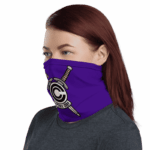 DBZ Trunks Sword Capsule Corp Blue Face Covering Neck Gaiter