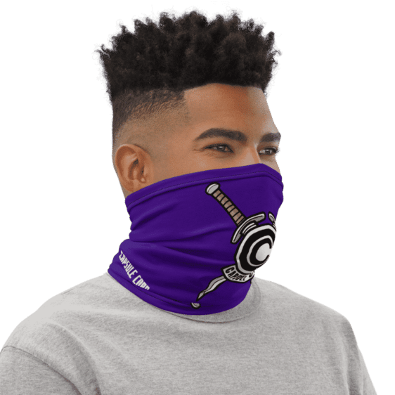 DBZ Trunks Sword Capsule Corp Blue Face Covering Neck Gaiter