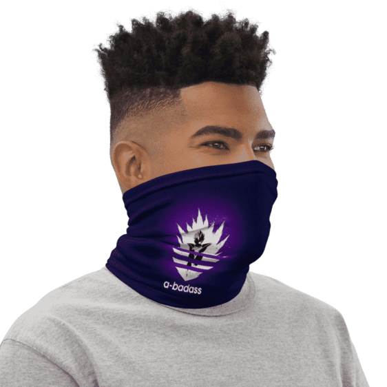 DBZ Vegeta Adidas Style Navy Blue Face Covering Neck Gaiter