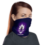DBZ Vegeta Adidas Style Navy Blue Face Covering Neck Gaiter