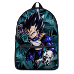 DBZ Vegeta Base Form Tropical Leaves Background Backpack