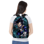 DBZ Vegeta Base Form Tropical Leaves Background Backpack