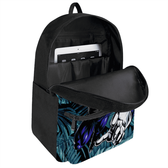 DBZ Vegeta Base Form Tropical Leaves Background Backpack