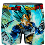 DBZ Vegeta Charged Up SSJ Blue Awesome Print Men's Boxer