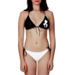 DBZ Vegeta Kid Goku Silhouette Black White Two Piece Bikini