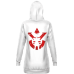 DBZ Vegeta Shadow Cool Red Vegeta Symbol White Hoodie Dress
