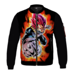 DBZ Vegeta Super Saiyan God Awesome Art Black Bomber Jacket