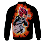 DBZ Vegeta Super Saiyan God Awesome Art Black Bomber Jacket - back