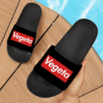 DBZ Vegeta Supreme Inspired Black Minimalist Slide Sandals