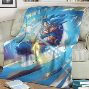 DBZ Vegito Super Saiyan Blue Kamehameha Fantastic Fleece Blanket
