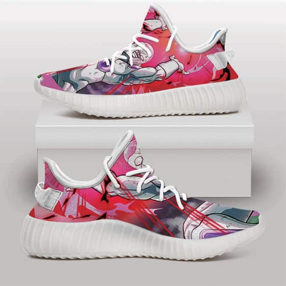 DBZ Villain Frieza Red Energy Blast Yeezy Sneakers