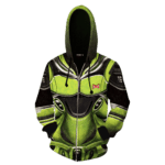 Dragon Ball Z Android 16 Armor Suit Cosplay Zip Up Hoodie