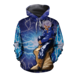 Dragon Ball Z The Legendary Trunks On A Rock Blue Hoodie