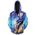Dragon Ball Z The Legendary Trunks On A Rock Zip Up Hoodie
