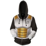DB Xenoverse 2 Vegeta Black Armor Suit Cosplay Zip Up Hoodie