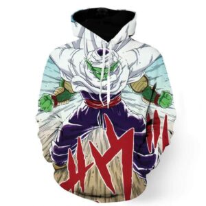 DBZ Anime Piccolo Evil King Anger Release Full Print Cool Design Hoodie