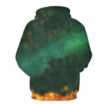 DBZ Black Goku Burning Destruction Fire Cool Trendy Pocket Hoodie - Saiyan Stuff - 2