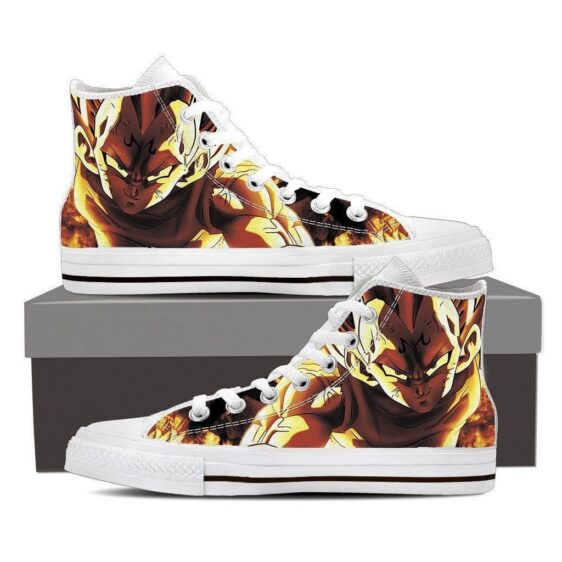DBZ Burning Majin Vegeta Evil Spirit Saiyan Dope Design Converse Sneaker Shoes