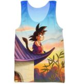 DBZ Cute Kid Goku Sitting Sky All Over Print Tank Top - Saiyan Stuff