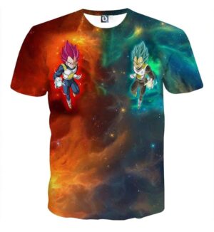 DBZ Duel Vegeta Saiyan Prince Rose God Blue SSGSS T-Shirt