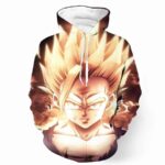 DBZ Gohan Super Saiyan Sad Angry Tear Thunder Cool Design Hoodie - Saiyan Stuff - 1