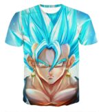 DBZ Vegito Saiyan Blue SSGSS Potara Fusion Design Trendy T-shirt