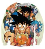 DBZ Goku Kid Master Roshi Bulma Krillin Chasing Dragon Ball Funny Sweatshirt