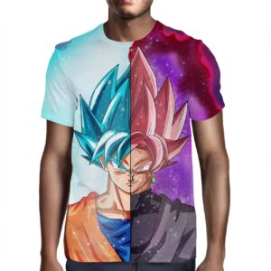 DBZ Goku SSGSS Black Rose Super Saiyan Portraits Dope T-Shirt