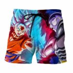 DBZ Goku Super Saiyan God Blue SSGSS Fight Villain Dope Design Shorts