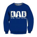 DBZ Goku Vegeta Gohan DAD Minimalist Style Blue Design Sweatshirt