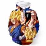 DBZ Goku Vegeta Super Saiyan Potara Fusion Upside Down Design Hoodie - Saiyan Stuff