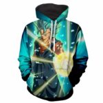 DBZ Super Saiyan Blue Vegito Wearing Potara Earrings Hoodie