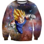 DBZ Super Saiyan Prince Vegeta Space Galaxy 3D Sweatshirt - Saiyan Stuff